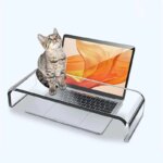 Acrylic Laptop Stand - Creative Cat Barrier
