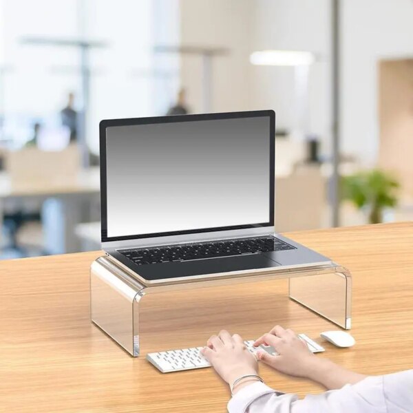 Acrylic Laptop Stand - Creative Cat Barrier