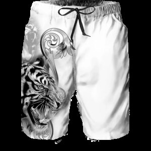 Cat Print Beach Shorts