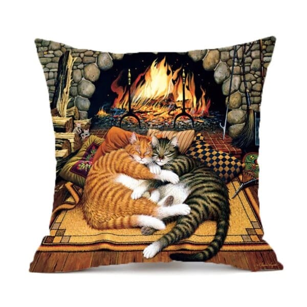 Cat Cushion Cover Cute Cat Cushion Cover