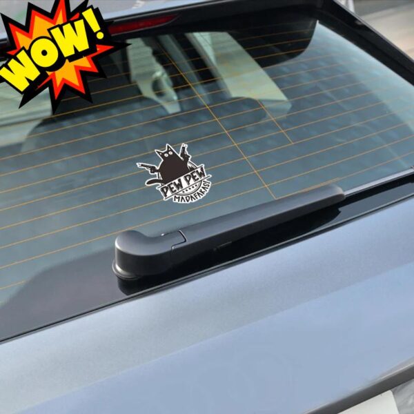 Pew Pew Madafakas Cat Vinyl Sticker