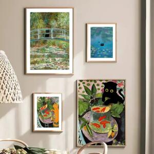 Famous Art Cat Canvas Prints