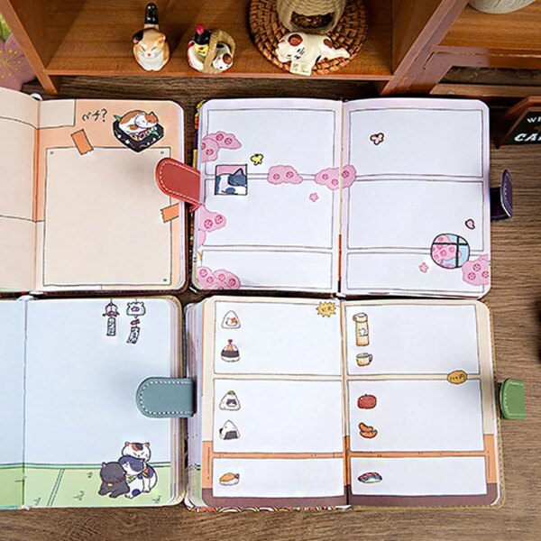 Kawaii Cat Magnetic Buckle Notebook