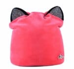 Women’s Autumn Hat - Beanie With Rhinestone Cat Ears