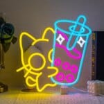 Cat Boba Tea Neon Sign