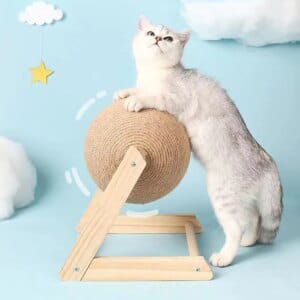 Cat’s Small Rotating Sisal Ball Scratcher