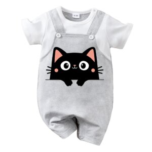 Baby Cute Black Cat Romper