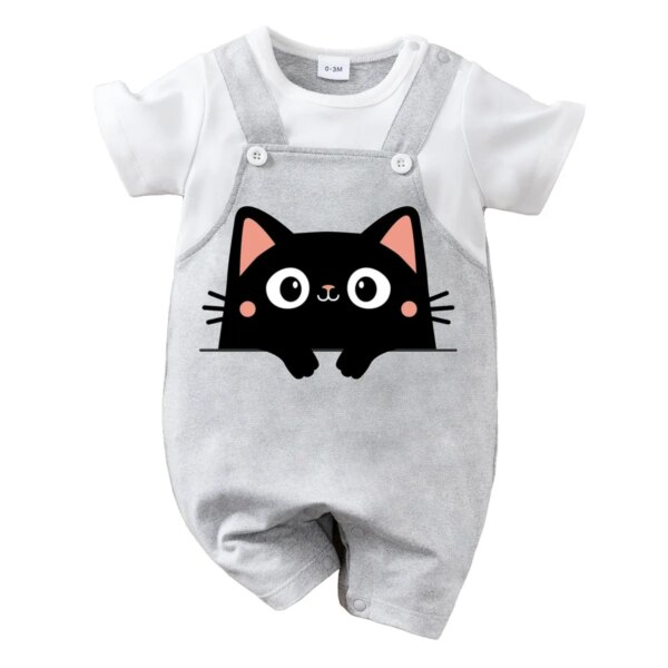 Baby Cute Black Cat Romper