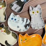 Japanese Cat Sauce Dish Ceramic Condiment Plate