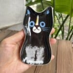 Japanese Cat Sauce Dish Ceramic Condiment Plate