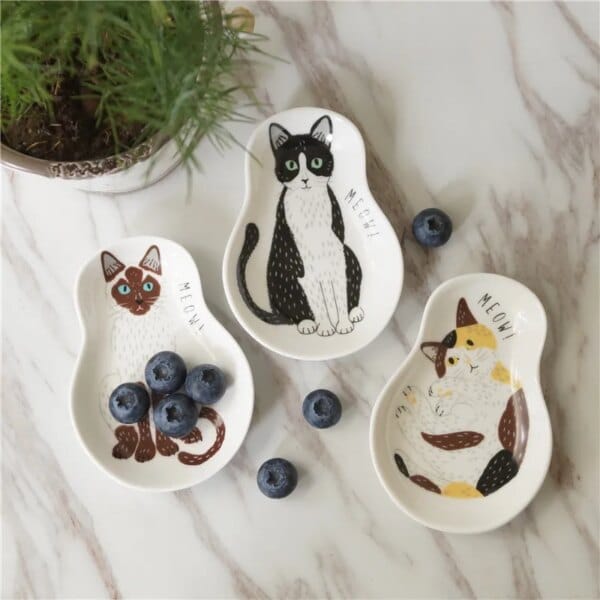 Japanese Style Cat Ceramic Sauce Dish