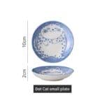 224014-nomeqy.jpg Japanese Style Cat Ceramic Sauce Dish
