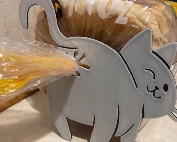 Funny 3D Cat Butt Bread Bag Clips