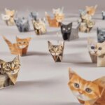 DIY Origami Paper Cat Folding Set