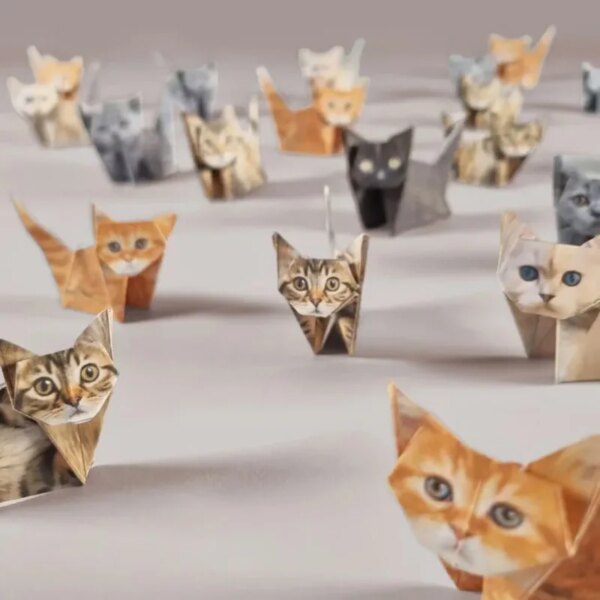 DIY Origami Paper Cat Folding Set