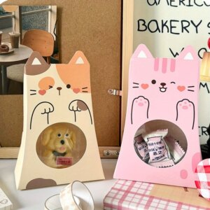 Cute Cat Paper Candy Gift Boxes