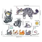 Funny tabby cat car decals