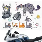 Funny tabby cat car decals