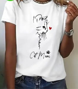 Cat Mom Graphic T Shirt