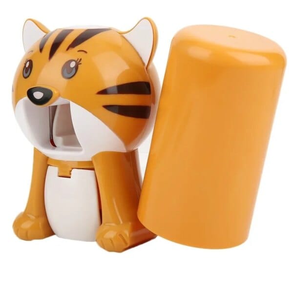 Cartoon Cat Toothbrush Cup and Automatic Toothpaste Dispenser