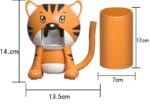 Cartoon Cat Toothbrush Cup and Automatic Toothpaste Dispenser