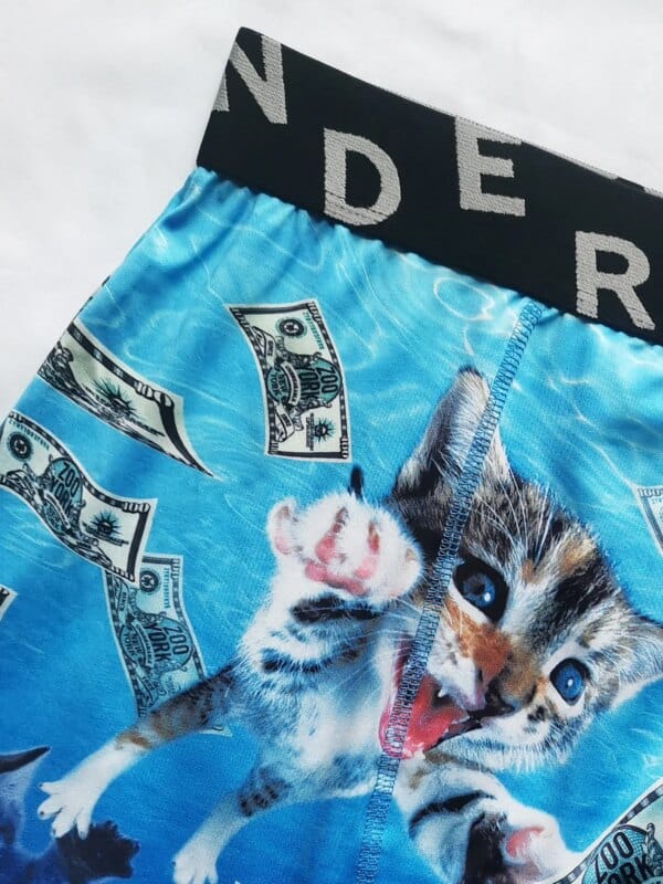 Mens 3D Cat Print Boxer Briefs