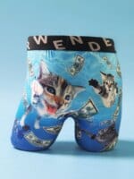 Mens 3D Cat Print Boxer Briefs