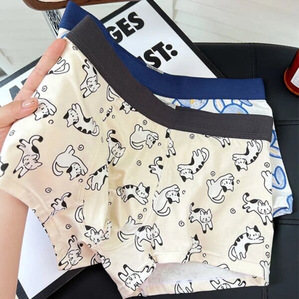 Mens Cute Cat Boxer Shorts