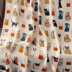 Cute Cat Print Long Scarf
