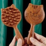 Sandalwood Cat Shape Scalp Massage Brush