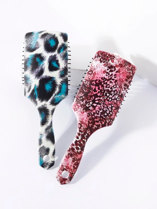 leopard print air cushion hair brush