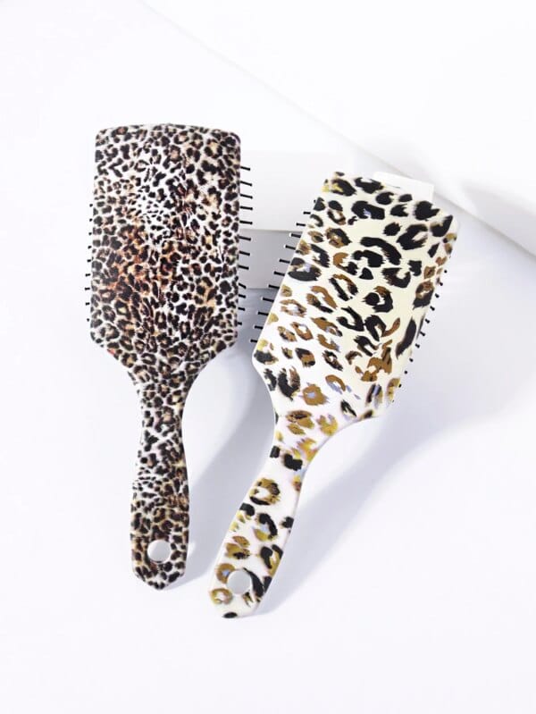 leopard print air cushion hair brush