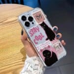 black cat transparent iphone case