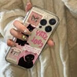 black cat transparent iphone case