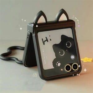 Cute Cat Ears Flip Phone Case