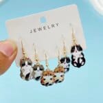 Cute Enamel Cat Dangle Earrings Set