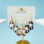Cute Enamel Cat Dangle Earrings Set