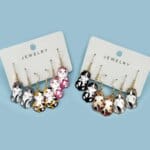 Cute Enamel Cat Dangle Earrings Set
