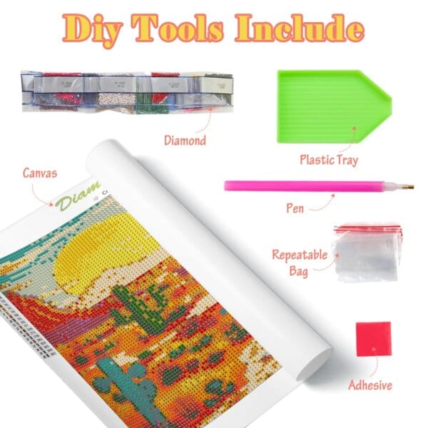 DIY 5D cat mosaic diamond painting kit