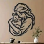 cat lover metal wall art silhouette