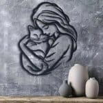 cat lover metal wall art silhouette
