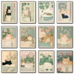 227742-aluaiy.jpg Japanese Tabby Cat Canvas Wall Art