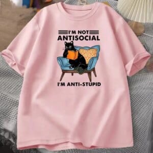 Balinese Cat Home i am not antisocial i am anti stupid t shirt