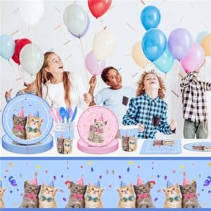 Balinese Cat Home kitten party supplies tableware set