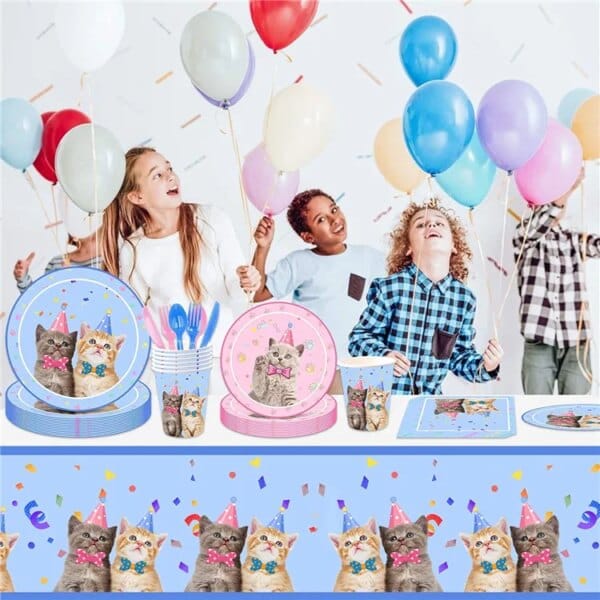 kitten party supplies tableware set