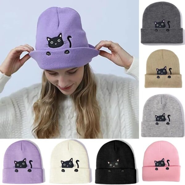 229964-gifbhf.jpg Cute Cat Knitted Winter Beanie