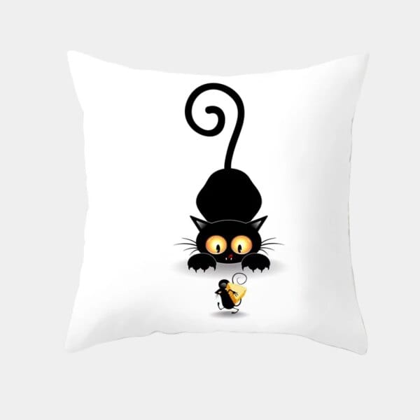 cute cartoon cat cushion cover