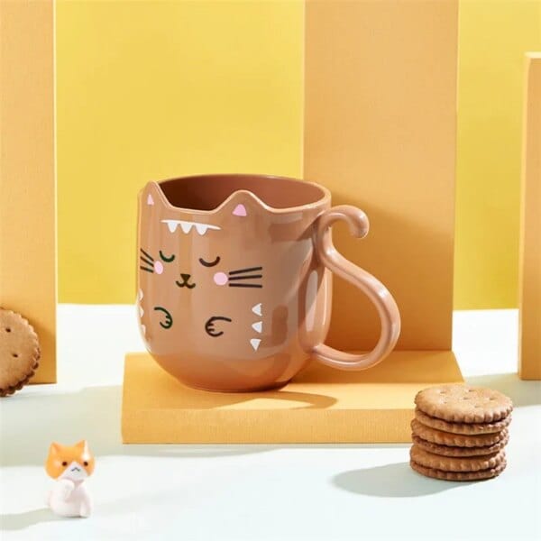 cute cat plastic mug