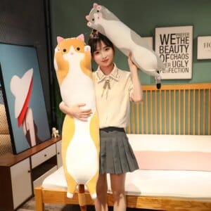 long cat plush body pillow