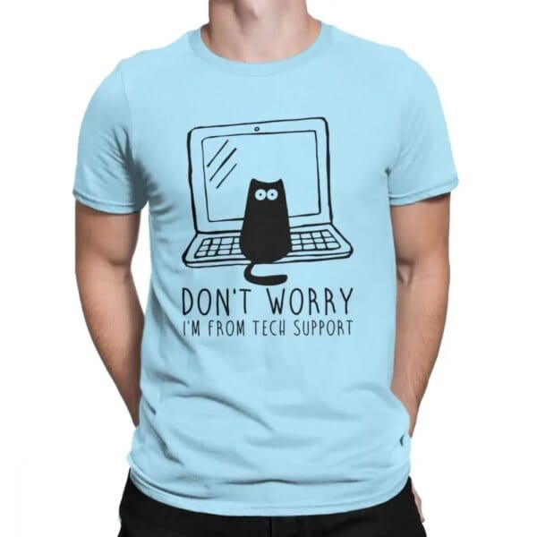 Don’t Worry I’m From Tech Support Cat T-Shirt
